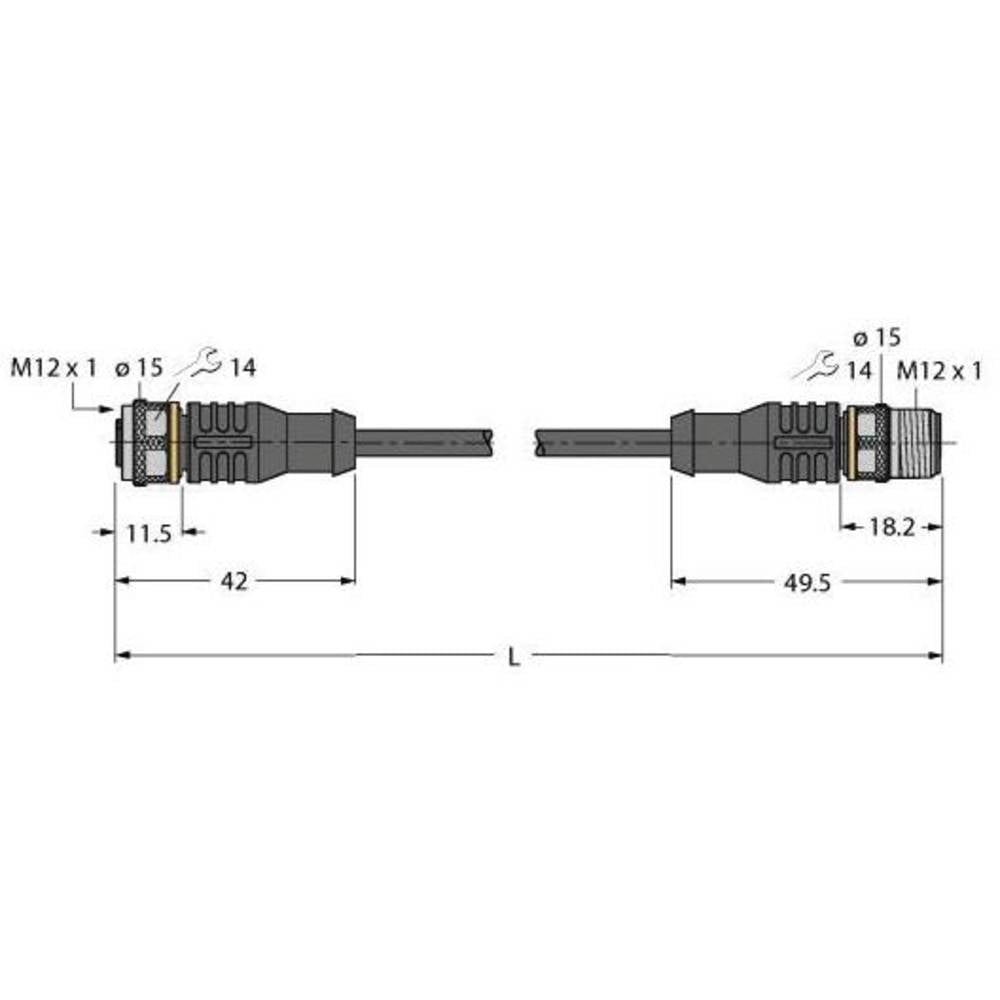 Turck 6626834 Sensor-/Aktor-Steckverbinder konfektioniert Verbindungsleitung