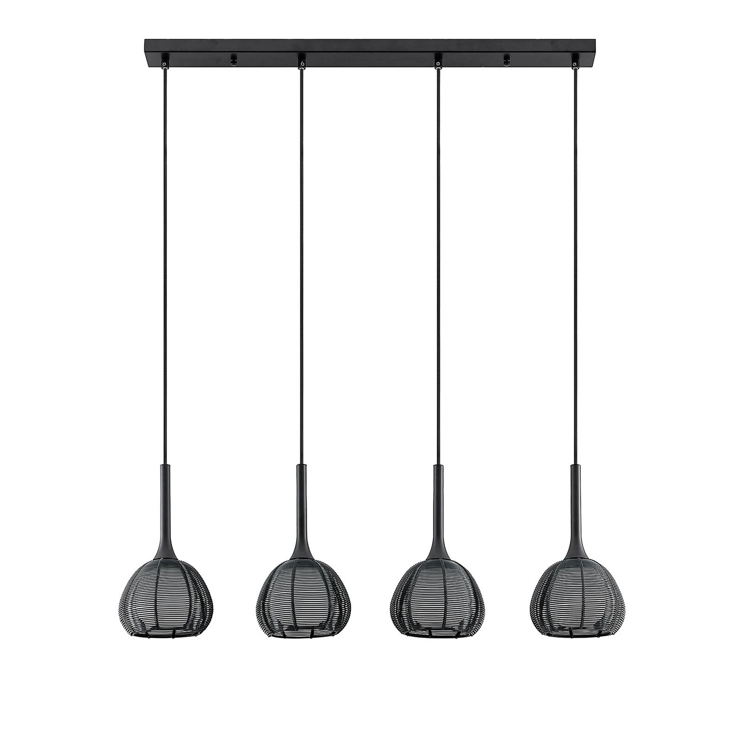 Lucande Tetira Hängeleuchte Hängeleuchte Lampe Leuchte Esstisch 4fl Lang Schw345 B-Ware - 4251096598759