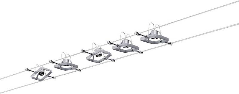 Système de câblage complet Paulmann Mac II 94133, plafonnier, suspension, LED chromée