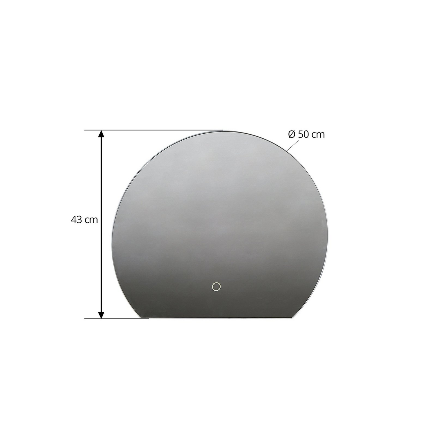 B-Ware Lucande Led Spiegel Celestiel Halbrund Cct ø 50 Cm Lampe Leuchte Spot Licht