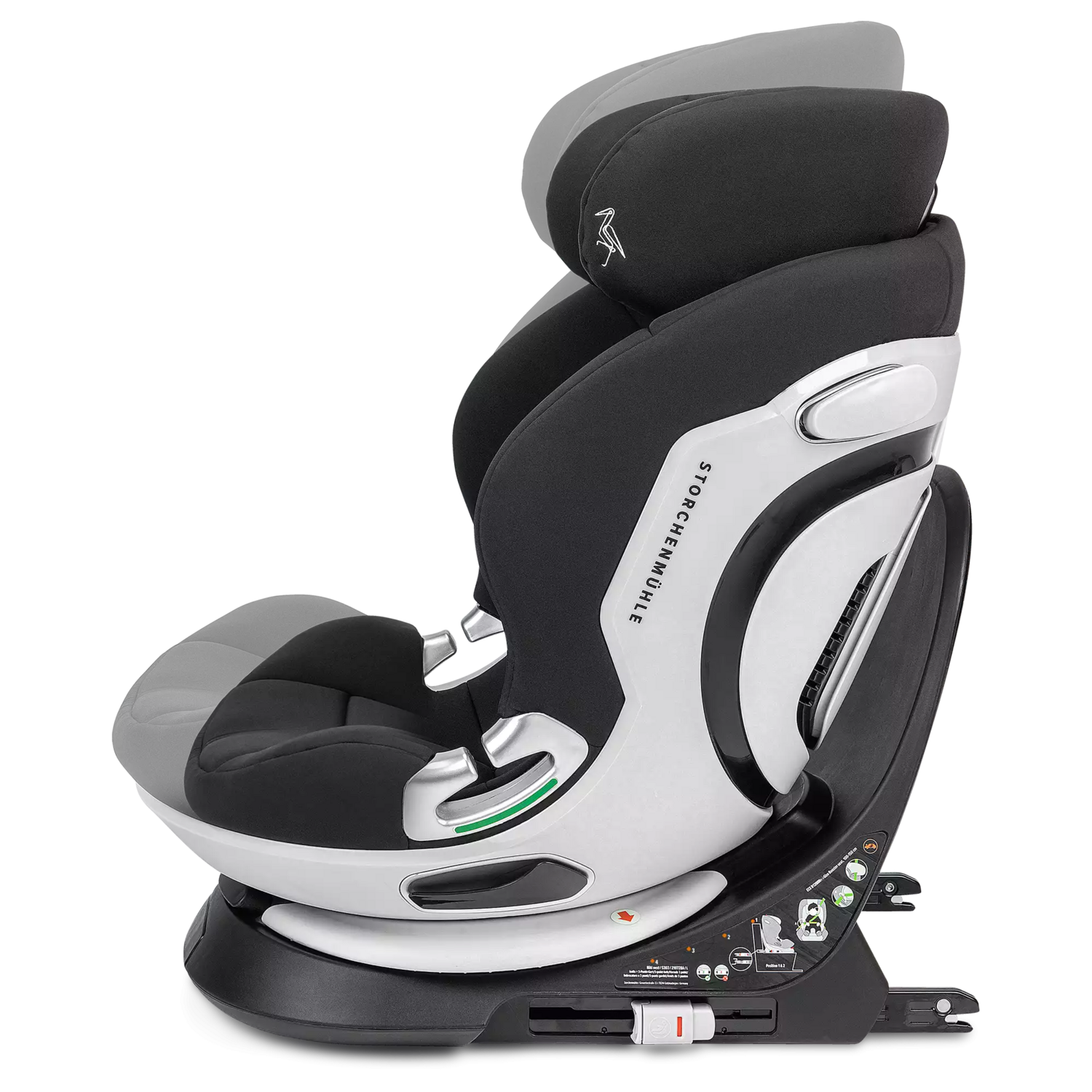 Siège auto enfant Storchenmühle Niki Next de catégorie B, noir onyx