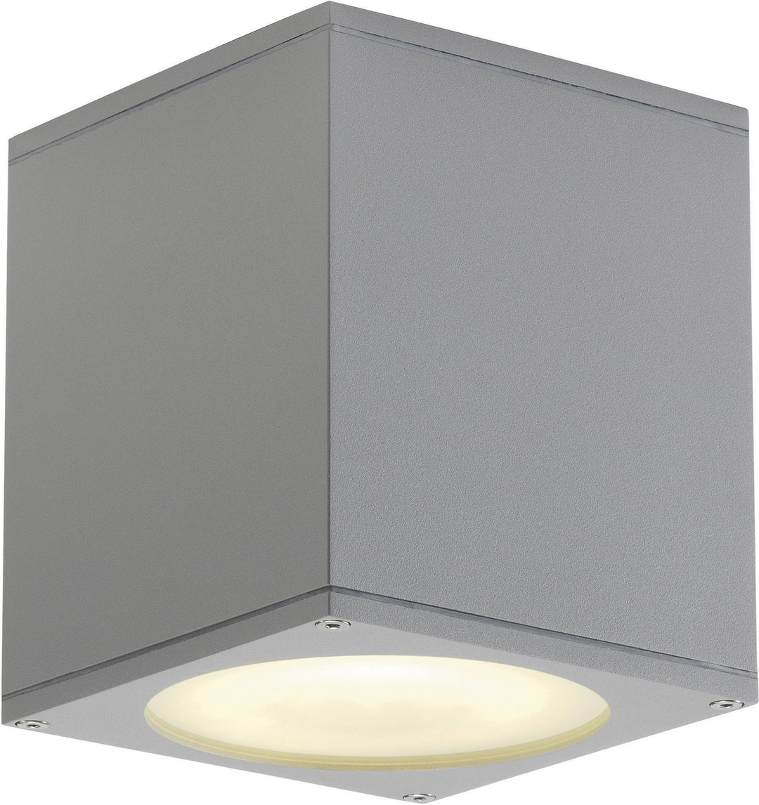 SLV 229554 Big Theo Außendeckenleuchte Halogen LED GU10 75 W Silber-Grau Leuchte