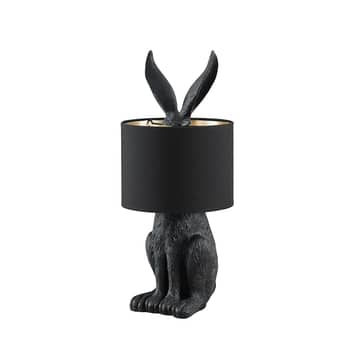 Lindby Lorentina Stoff-Tischlampe Hase Tischlampe Tischleuchte Leuchte schw360