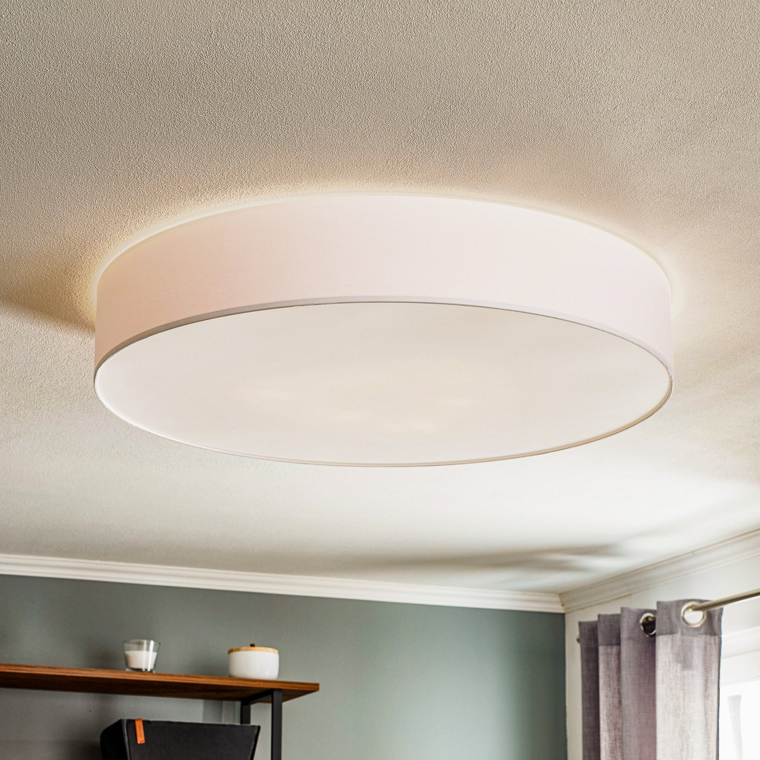 B-Ware Euluna Deckenlampe Deckenlicht Lampe Leuchte Hängeleuchte Rondo Weiß ø 80cm 404