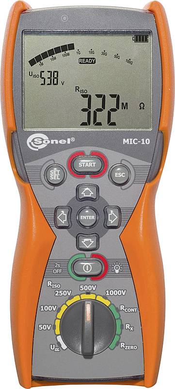 Sonel MIC-10 Isolationsmessgerät Kalibriert nach ISO Kapazitätsmessung