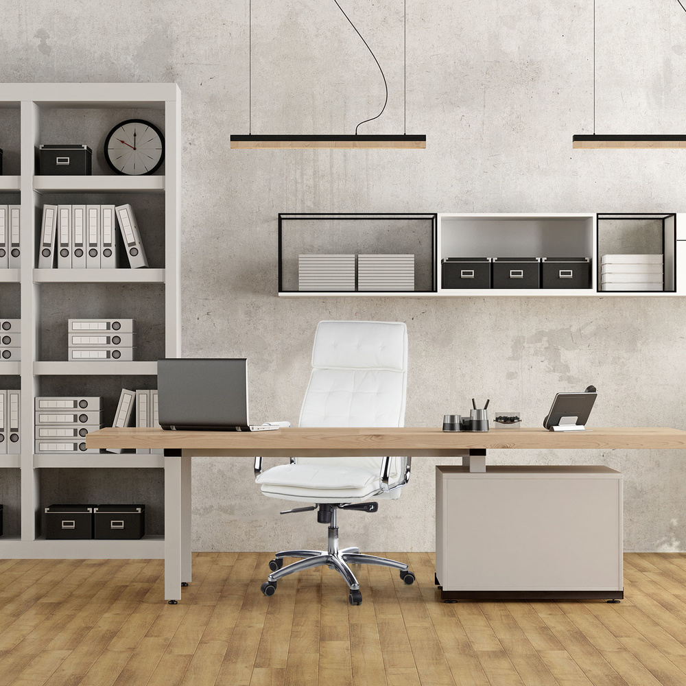 B-Ware Hjh Office Villa 20 Bürostuhl Chefsessel Leder Stuhl Nappaleder Elfenbein
