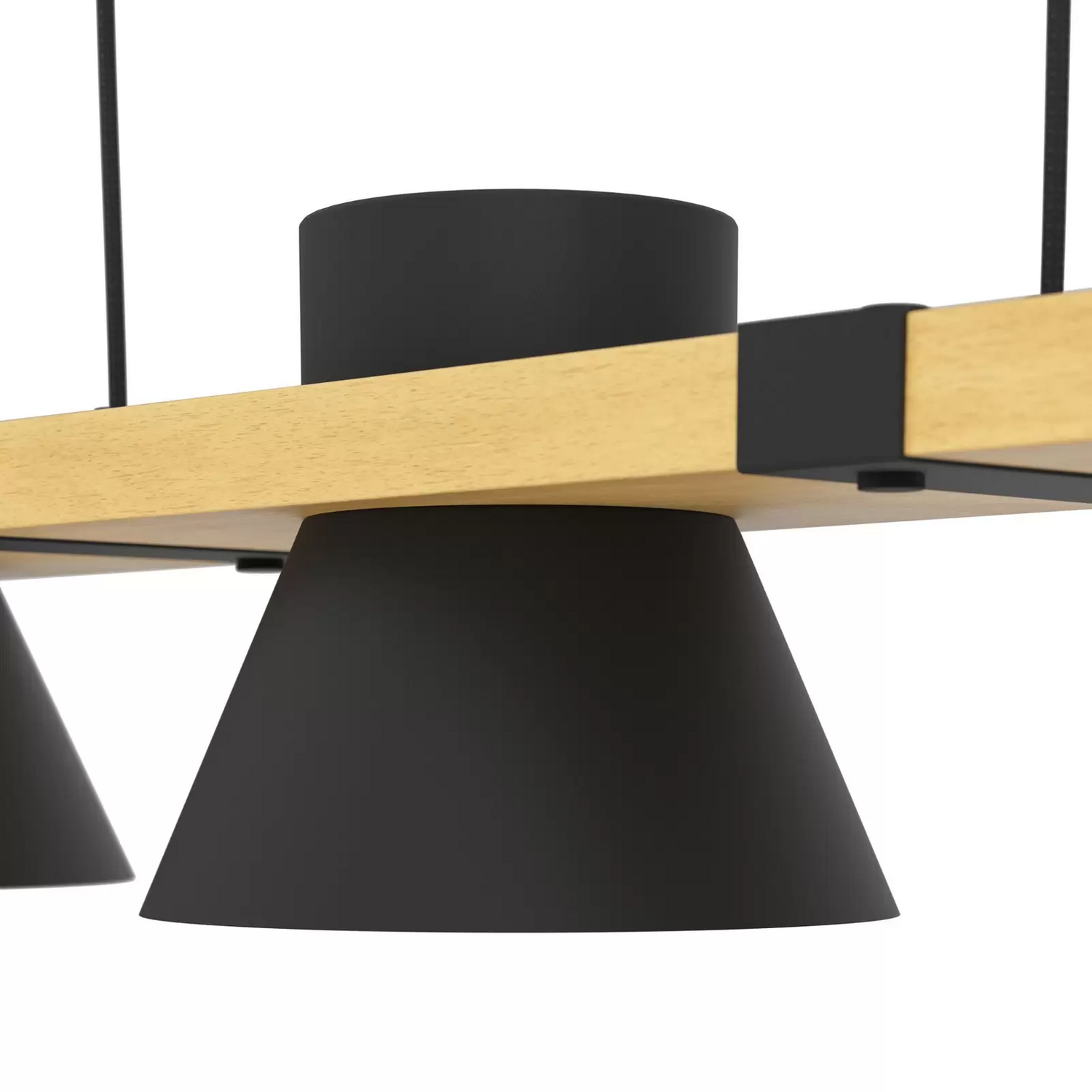 Eglo Hängeleuchte Maccles In Schwarz Mit Holz Hängelampe Lampe Leuchte Spot Led B-Ware - 9002759439569