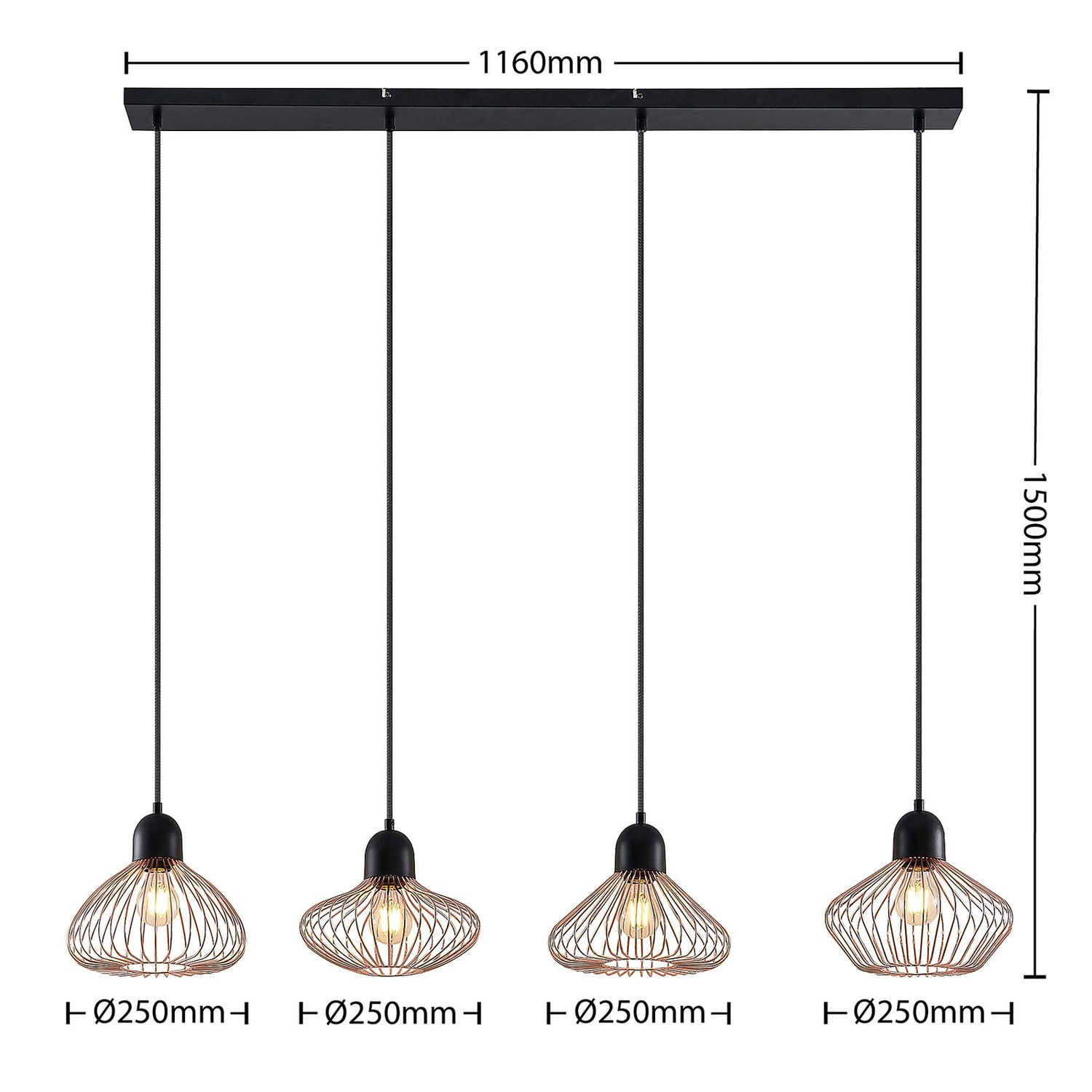 Lindby Raelyn Hängeleuchte Hängelampe Leuchte Lampe Pendelleuchte Licht749 B-Ware - 4251911738001