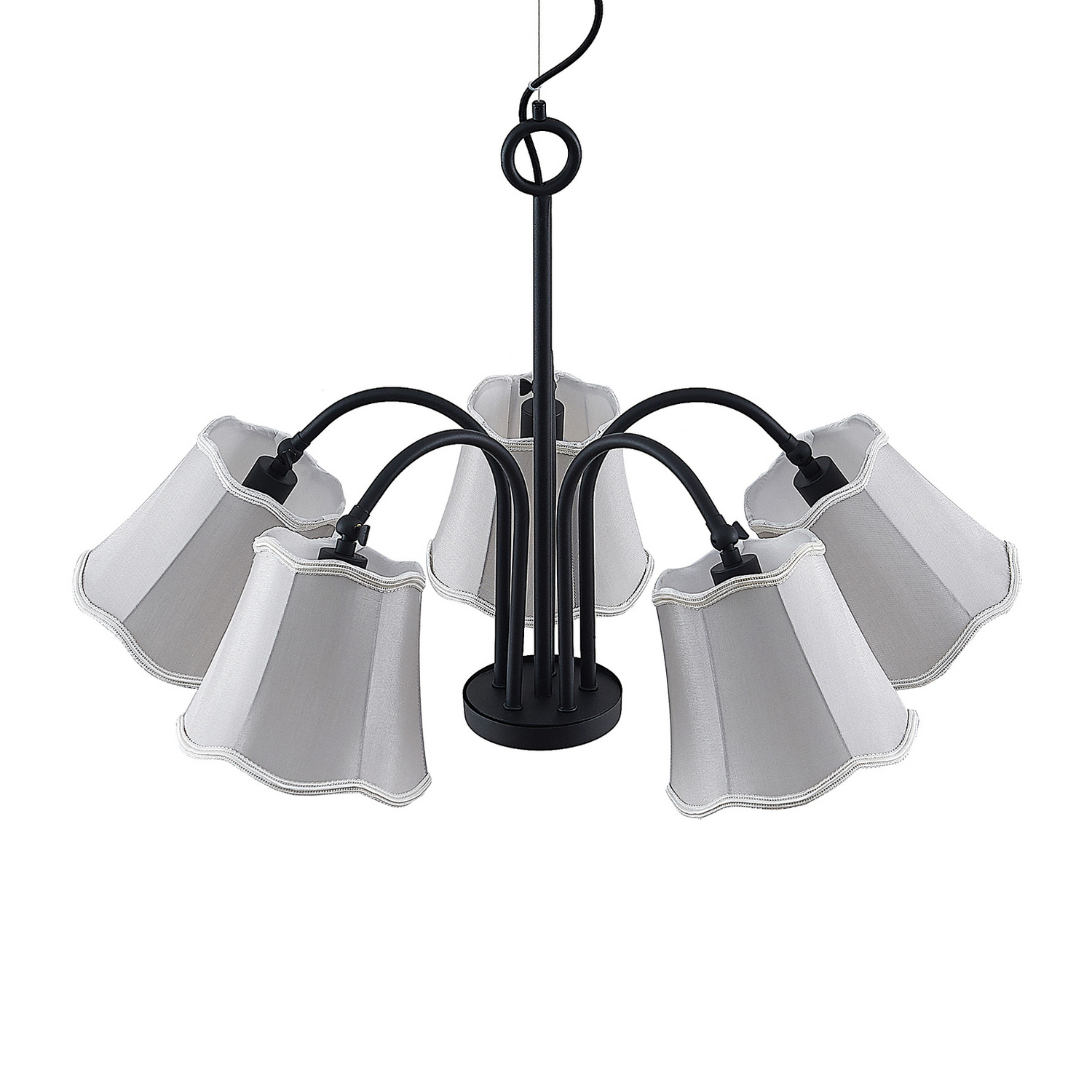 Lucande Binta Hängelampe Fünfflammig Silbergrau Deckenlampe Deckenleuchte Lampe B-Ware - 4251911726206