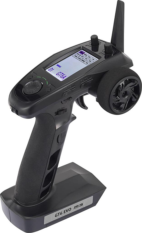 Récepteur de télécommande Reely GT6EVO à poignée pistolet 2,4 GHz 6 canaux