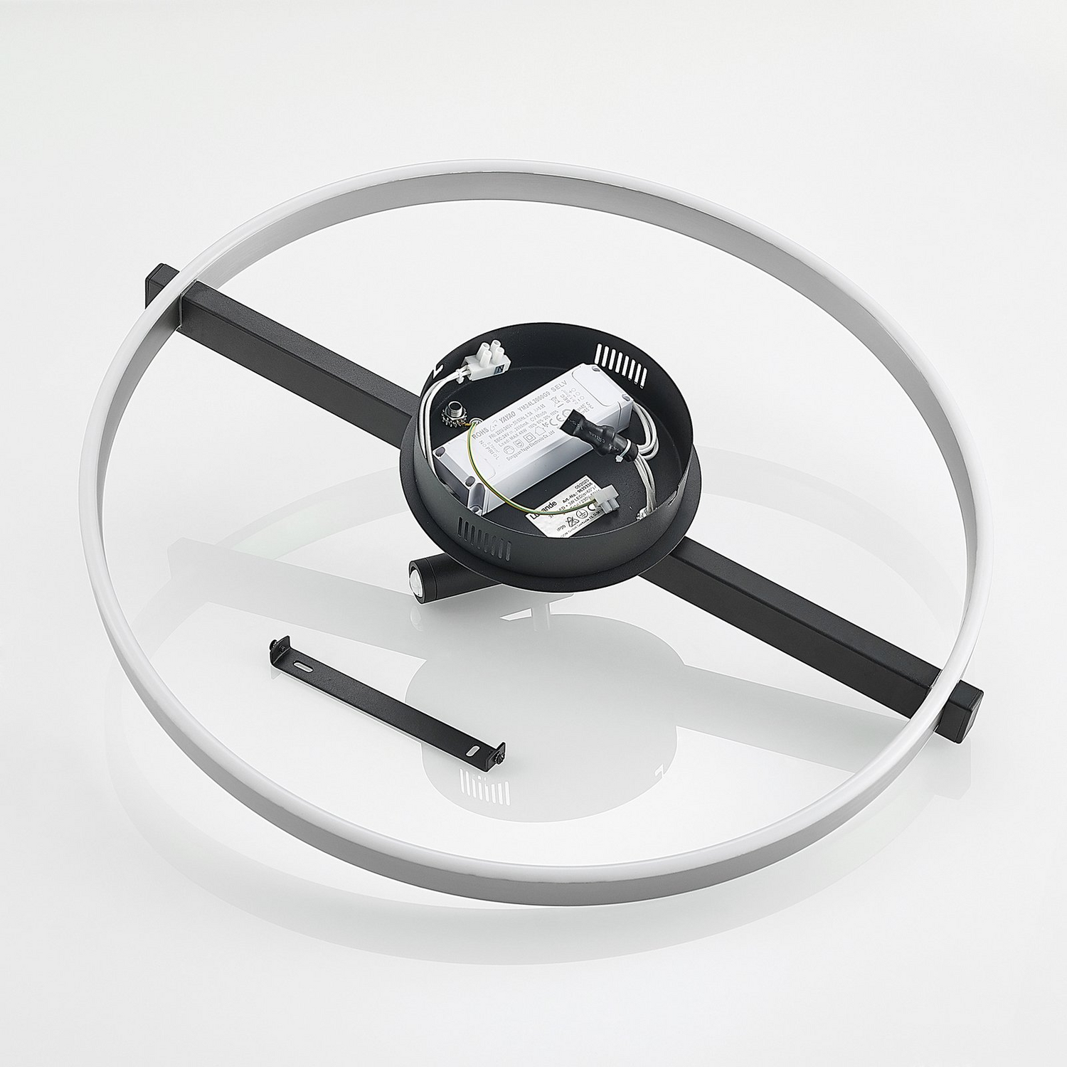 B-Ware Lucande Matwei Led Deckenlampe Deckenlampe Deckenlicht Lampe Ringförmig Nickel