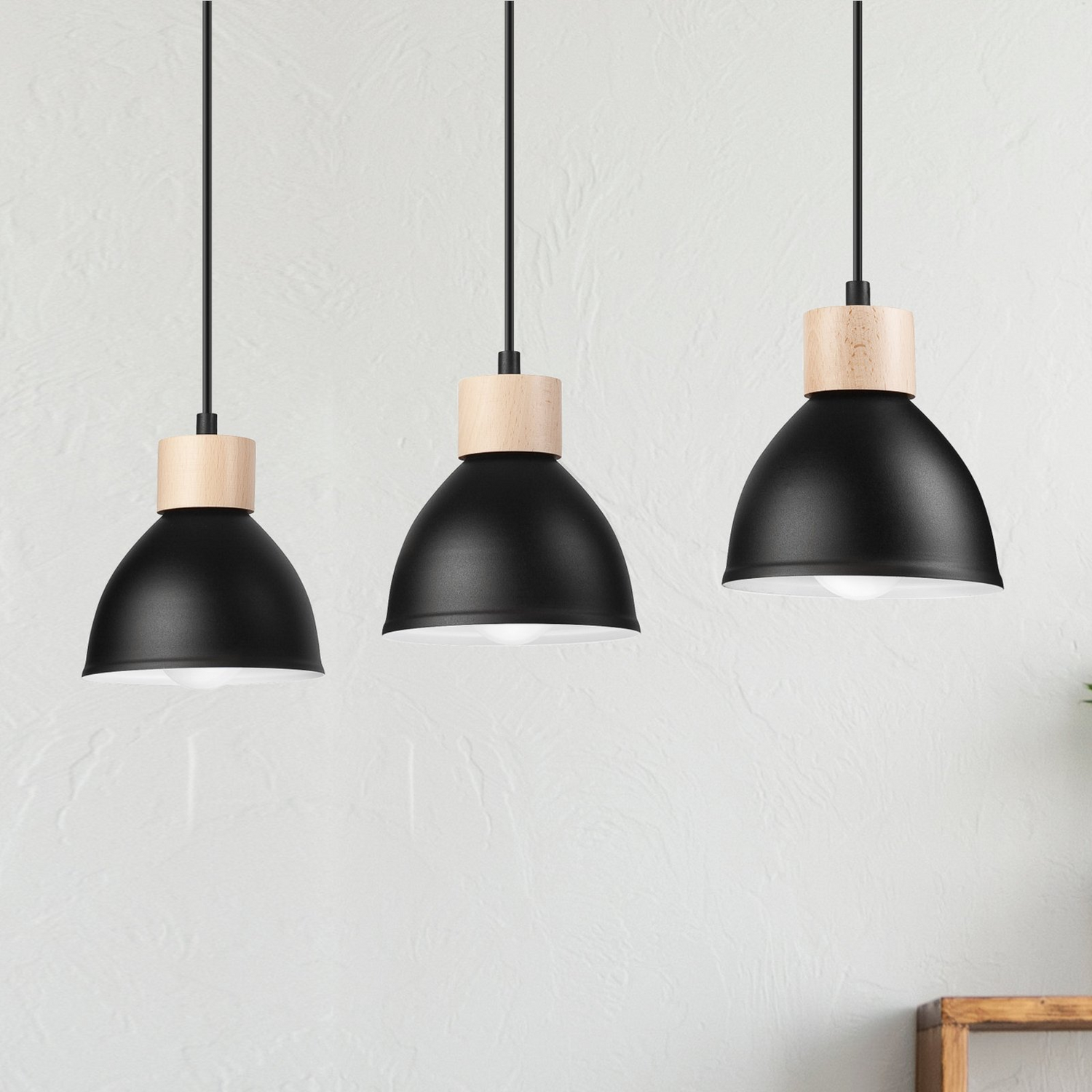 Envostar Tira Hängeleuchte Dreiflammig Schwarz Deckenlampen Deckenleuchte Lampe B-Ware - 4251911755985