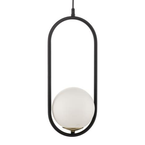 Jupiter Hängeleuchte Samba Hängelampe Leuchte Lampe Opalglas Schwarz Einflammig  B-Ware