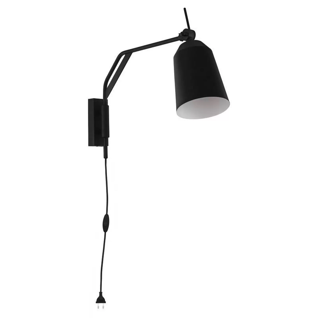 EGLO Wandleuchte Loreto in Schwarz beweglich Wandlampe Lampe Licht Leselampe E27