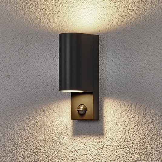 Lindby Palina Außenwandlampe Außenwandleuchte Wandlampe Wandleuchte mit Sensor - 4251096504439