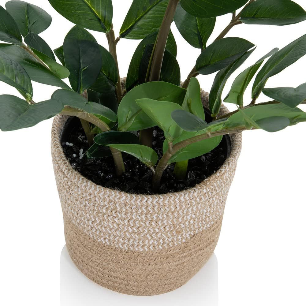 Hjh Office Kunstpflanze Kunstbaum Zamie Zamioculcas Zimmerpflanze Pflanze Grün   B-Ware