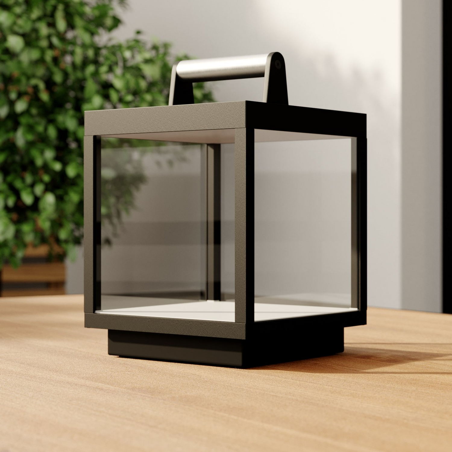 B-Ware Lucande Tischleuchte Akku Lampe Led Cube Graphitgrau Aluminium Glas Dimmbar Warm