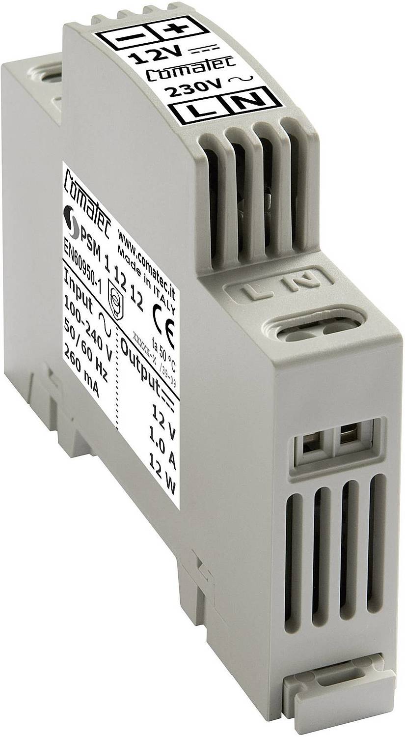 Comatec PSM11212 Hutschienen-Netzteil Trafo Transformator (DIN-Rail) 12 V/DC 1 A