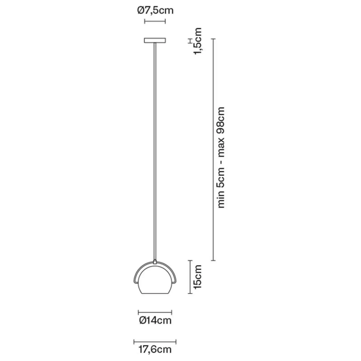 Fabbian Beluga weiß Glas-Hängeleuchte Pendellampe Hängelampe Licht 14 cm G9