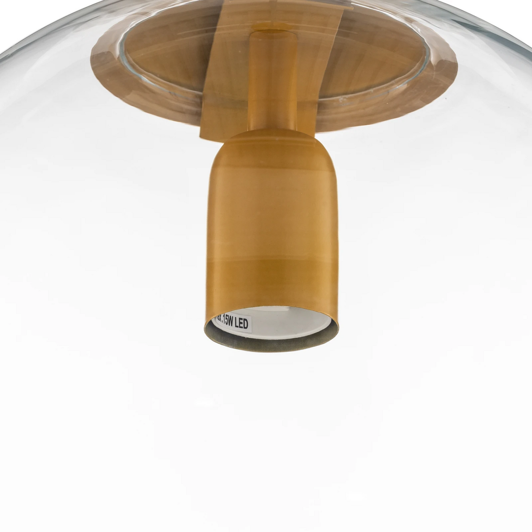 Aldex Hängeleuchte Nohr Hängelampe Deckenlampe Leuchte Glasschirm Senfgelb/Klar B-Ware - 5904798657031