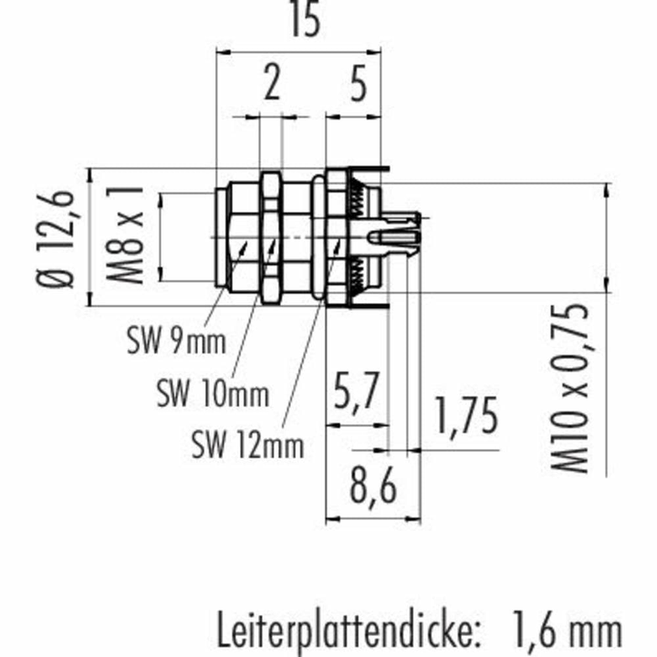 Binder Buchse Sensorverbinder Aktorverbinder Steckverbinder unkonfektioniert