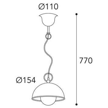 Moretti Luce Hängeleuchte Circle Hängelampe Leuchte gold messing brüniert Ø15cm