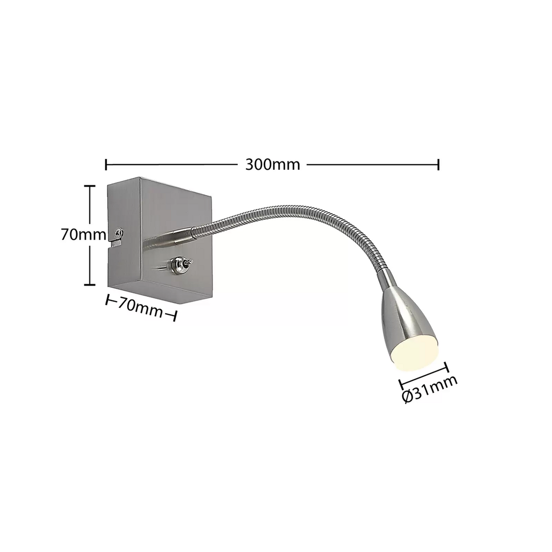Lindby Jolka LED-Leselicht Wandleuchte Wandlampe Leuchte Lampe Schalter 2 STÜCK
