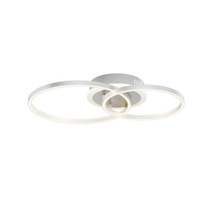 Lindby Smart Edica LED-Deckenlampe Deckenlampe Lampe Leuchte 31 W Alu nickel