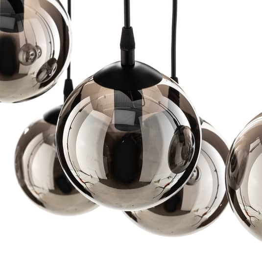 Euluna Hängeleuchte Glassy Hängelampe Deckenlampe Lampe 6 Flg Gerade Glas Grafit B-Ware - 5901738919082