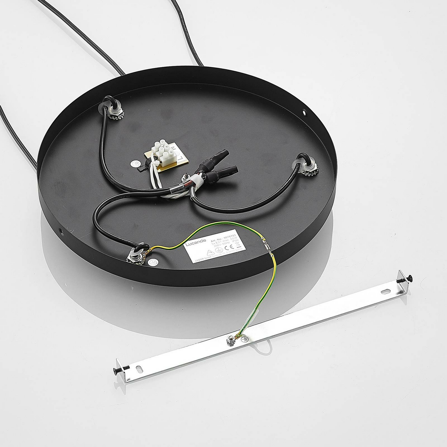 Lucande Naoh Hängeleuchte Rondell Hängelampe Lampe Leuchte 3 Flg. E27 Schwarz151 B-Ware - 4251911709681