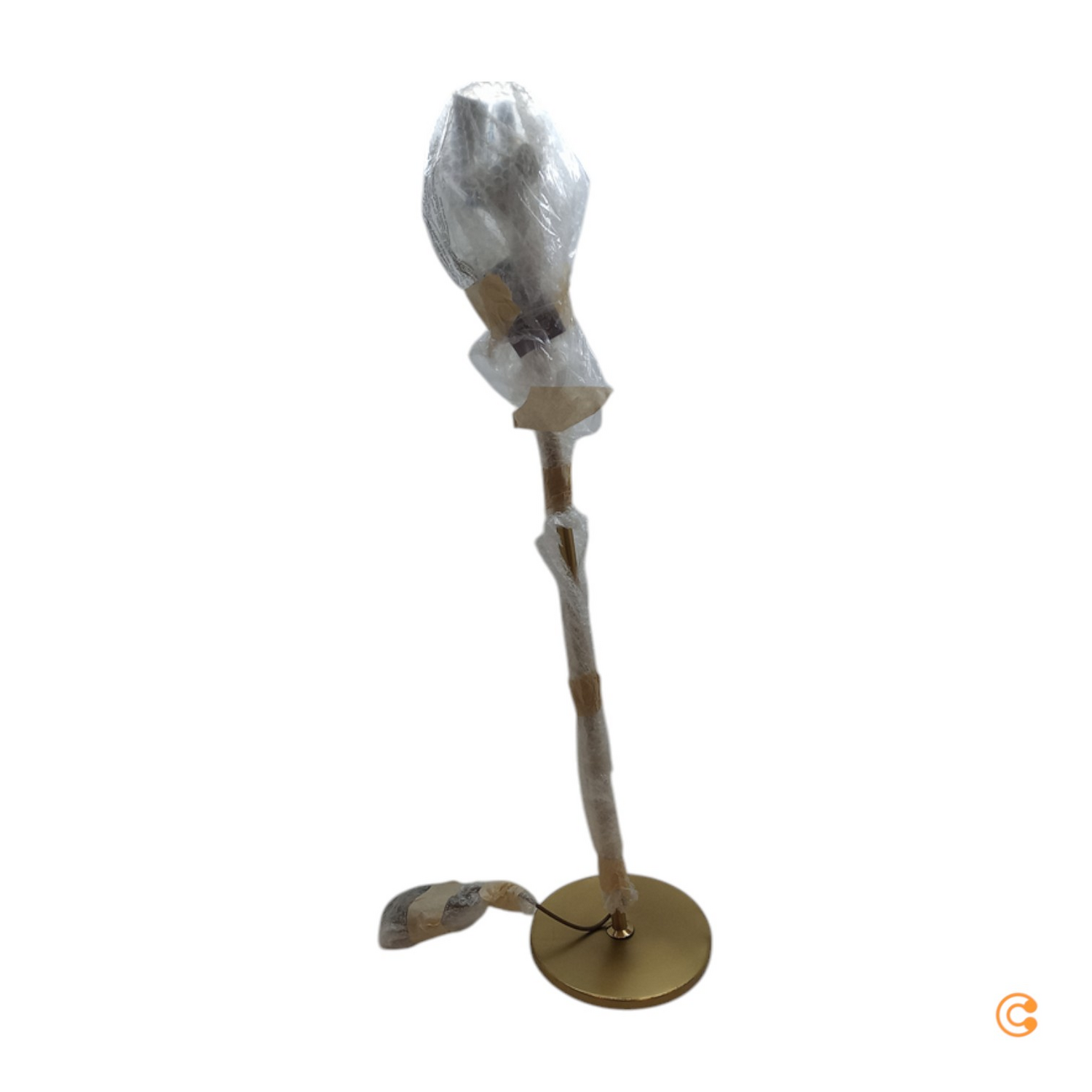 Hufnagel Edle Stehleuchte Loop Blattgoldbezug Stehlampe Innenraumlampe Leuchte  D-Ware