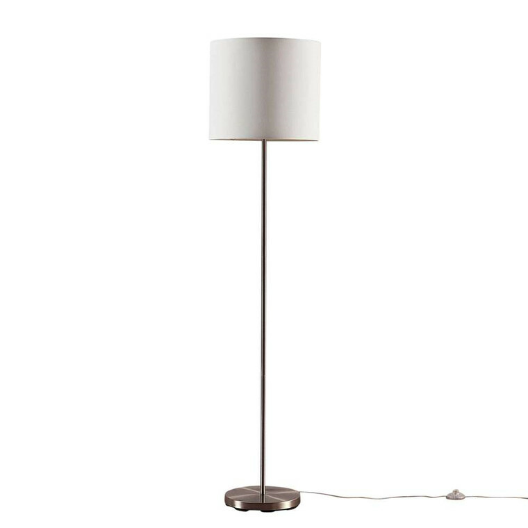 Lindby Parsa Stehlampe Wohnzimmerleuchte Standleuchte Stehleuchte Weiß Nickel374 B-Ware