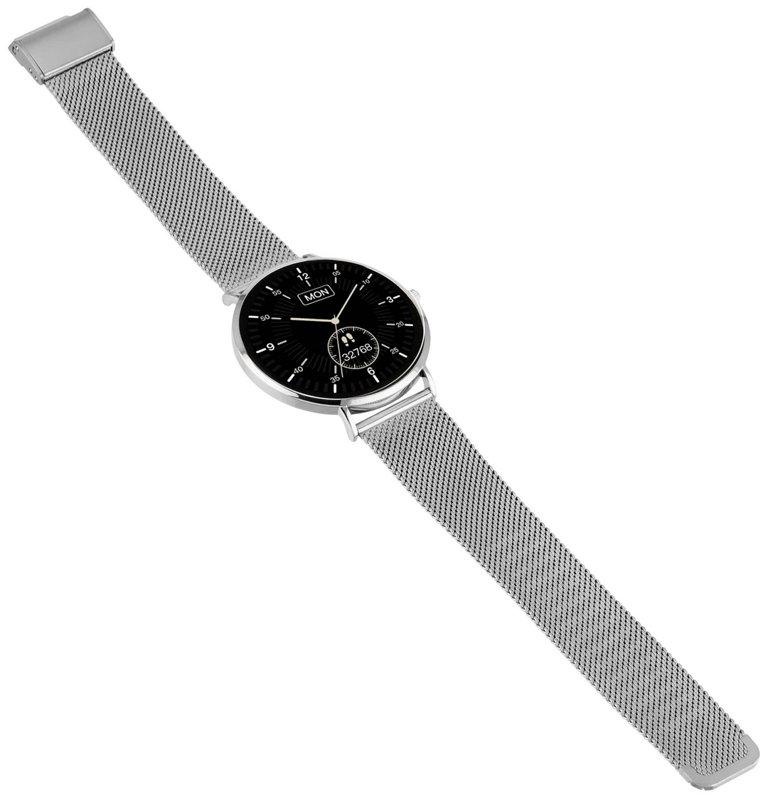 XCOAST SIONA 2 Smartwatch 42 mm Topas Silver Uhr Fitnessuhr Tracking-Gerät