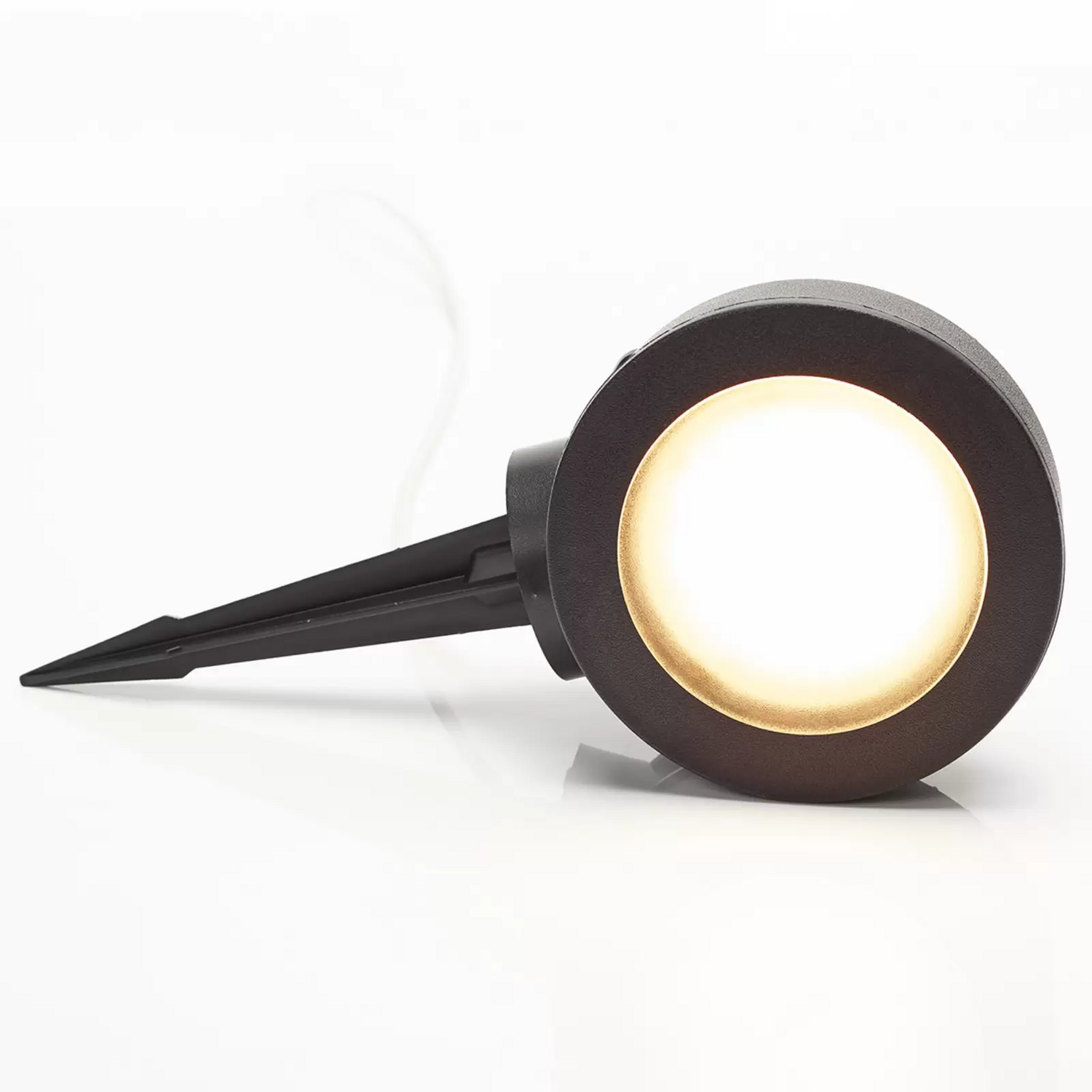 B-Ware Fumagalli Spießstrahler Tommy Sockelleuchte Lampe Rund Schwarz 1 Flammig 10 W Cct