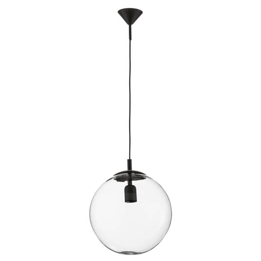 Euluna Hängeleuchte Deckenlampe Pendelleuchte Glas Klar Kappe Baldachin Schwarz B-Ware - 5904798642235