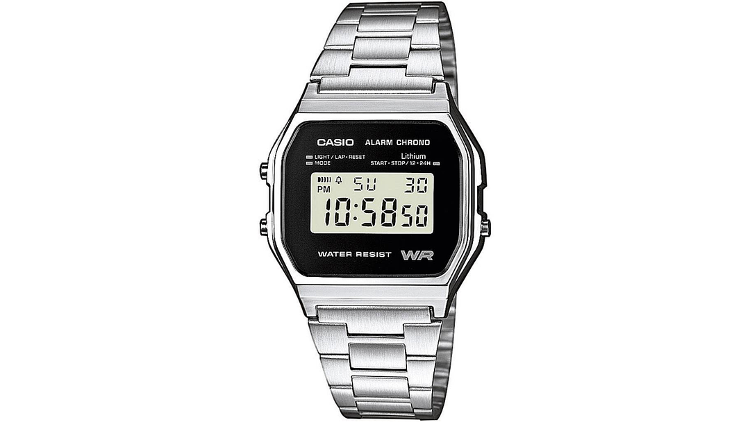 Casio Herrenuhr "Collection Retro" A158 Wea 1 Ef Chronograph Uhr Watch Armband246 B-Ware