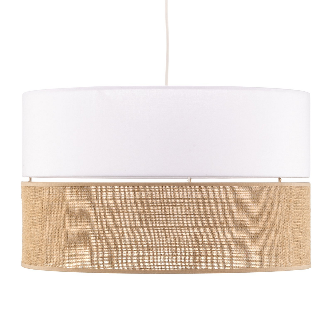 Euluna Hängeleuchte Linobianco Jute Weiß Braun Hängeleuchte Pendelleuchte Lampe B-Ware