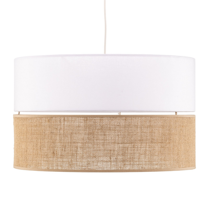 Euluna Hängeleuchte Linobianco Jute Weiß Braun Hängeleuchte Pendelleuchte Lampe B-Ware