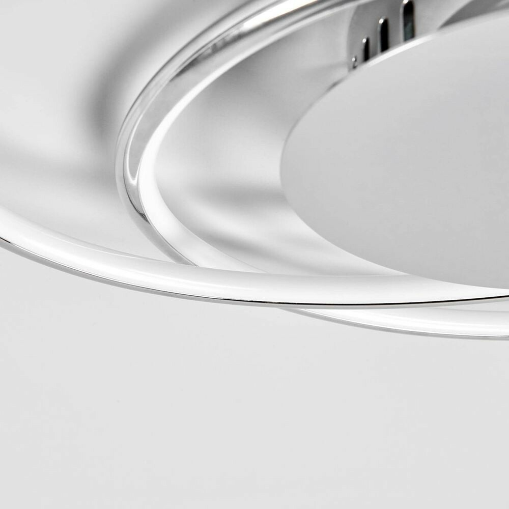 Lindby Led Deckenlampe Joline Hängelampe Küchenlampe Lampe 26 W ø 46cm Weiß Chrom B-Ware - 4251096525397