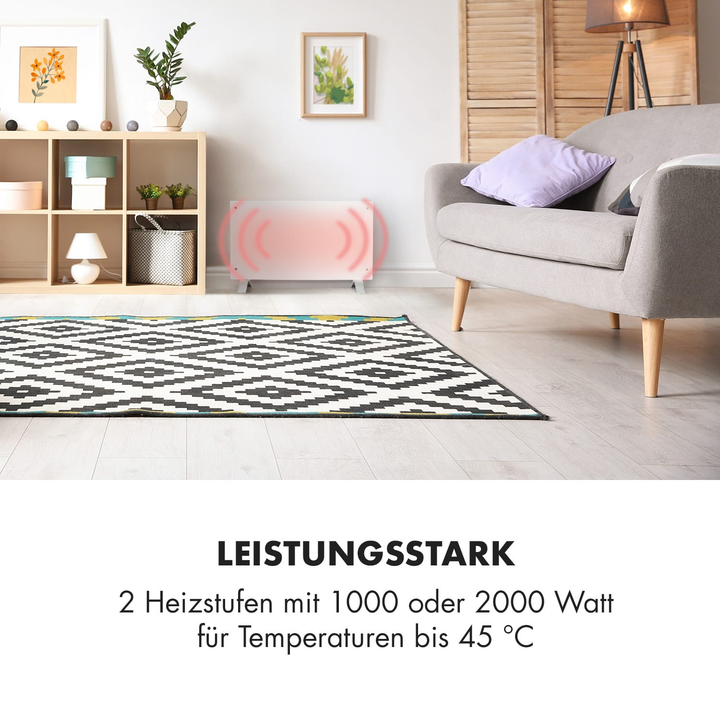 Klarstein Bornholm Curved Konvektions Heizgerät Heizen Konvektorheizung Heizung B-Ware
