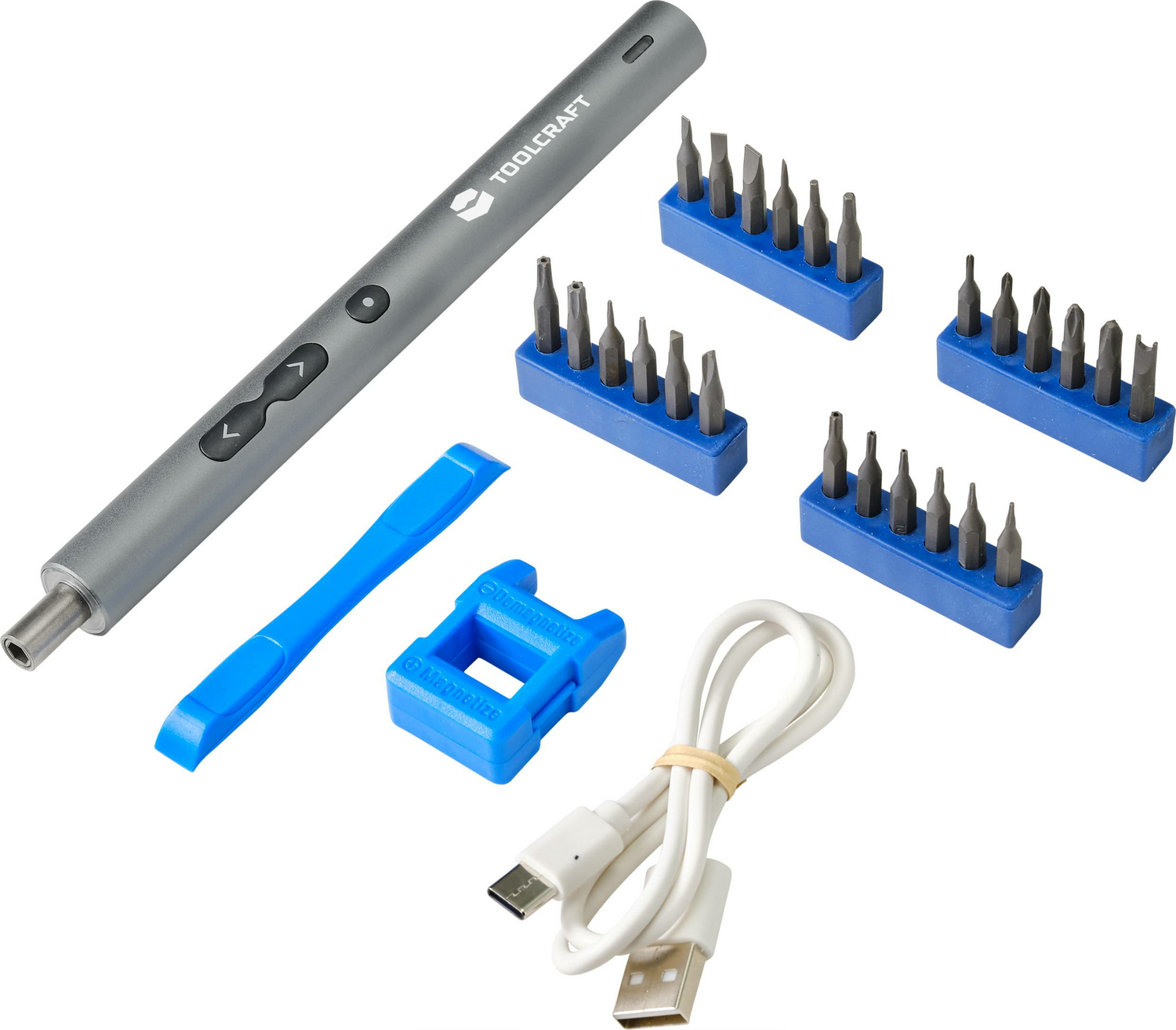 Tournevis à baguette sans fil Toolcraft 3,7 V 330 mAh, kit de tournevis électrique 28 en 1 (produit de seconde main)
