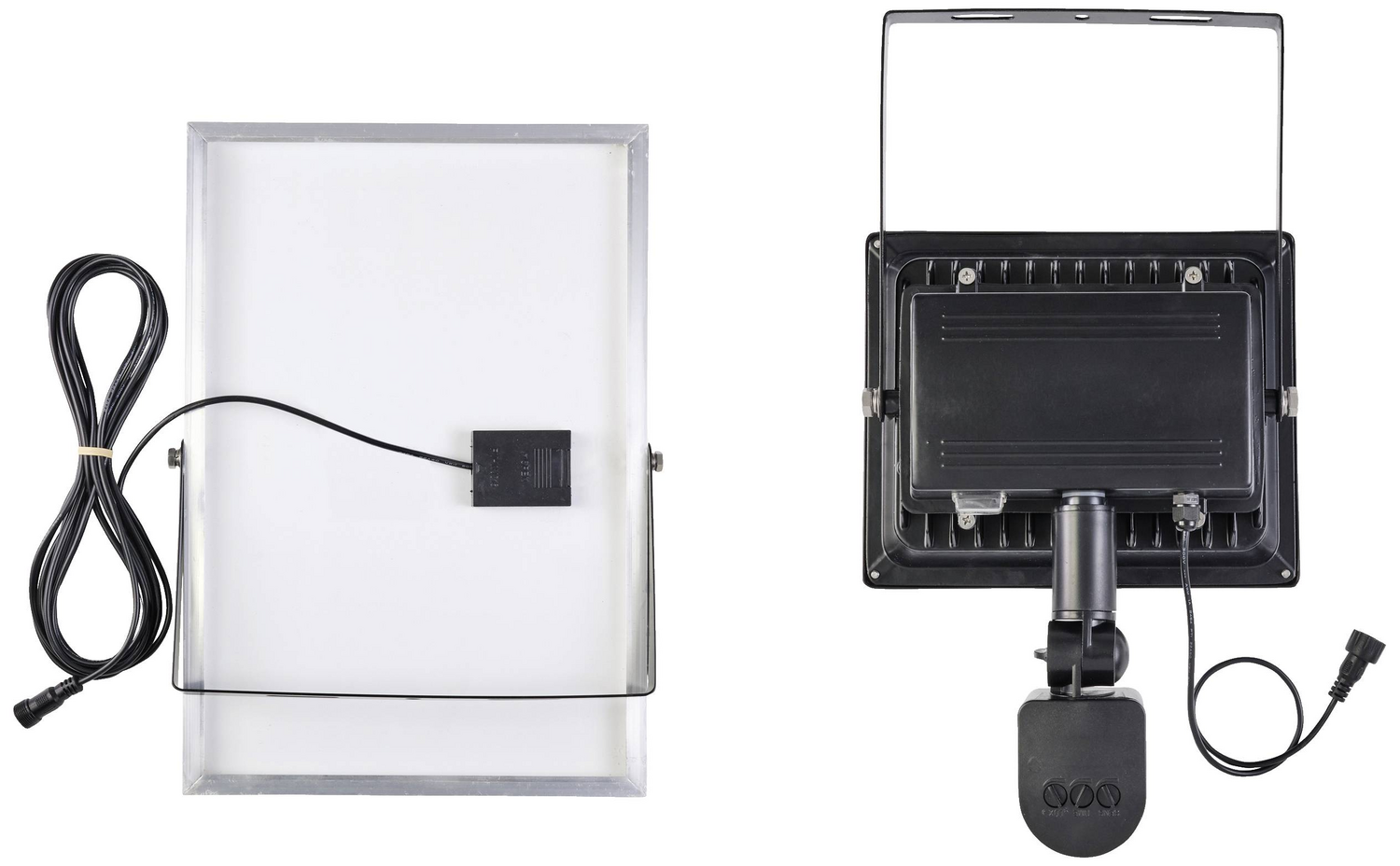 B-Ware Sygonix SY-5461112 Solar-Spot mit Bewegungsmelder 50 W Neutralweiß Schwarz Lampe