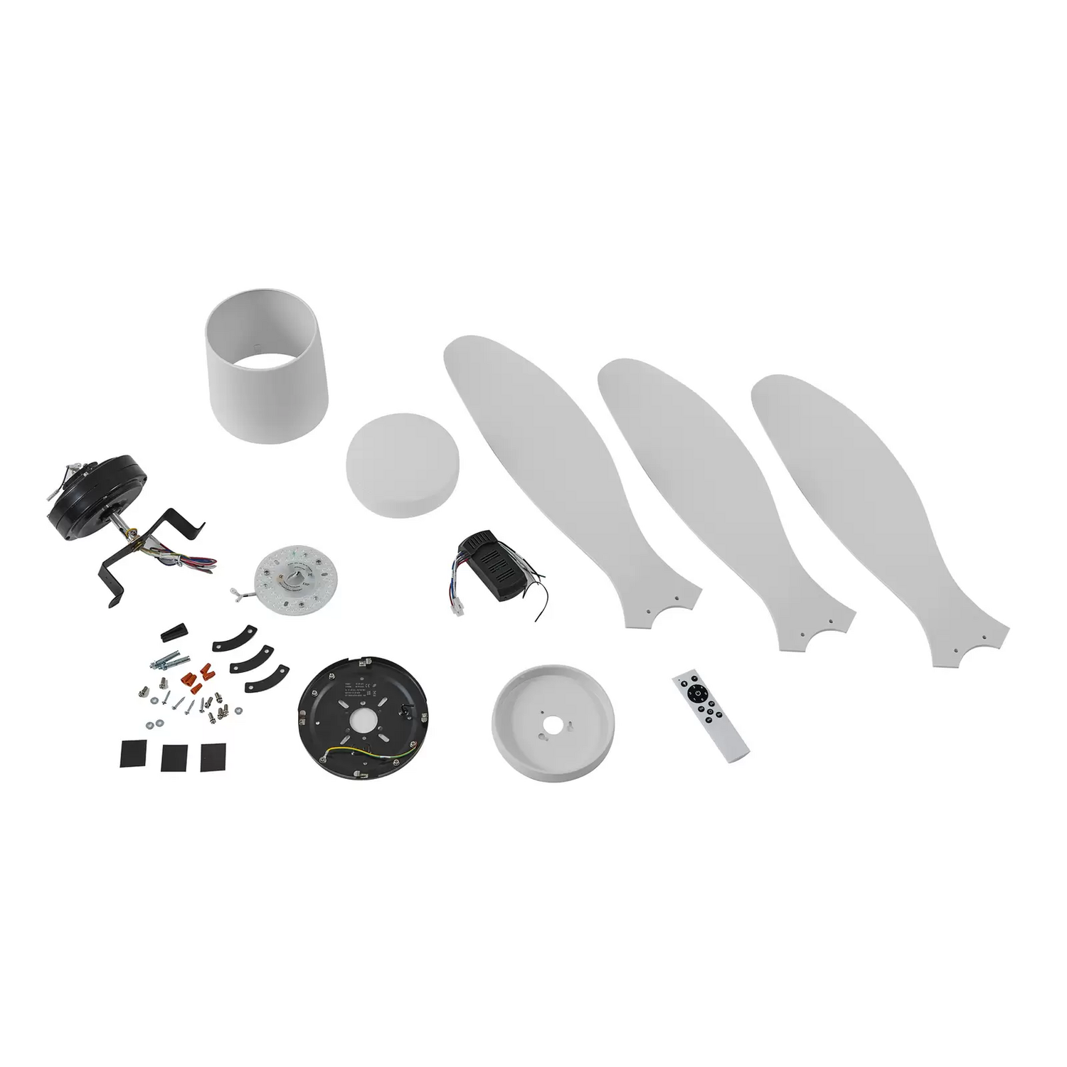 B-Ware Lucande Led Deckenventilator Kayu Weiß Dc Leise ø 132 Cm Ventilator Lampe Spot