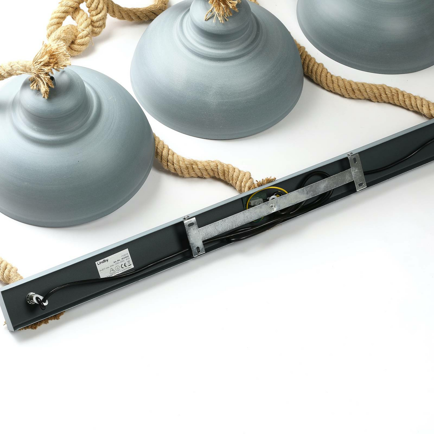 Lindby Chaby Hängeleuchte Hängelampe Lampen Leuchten 3 Flammig E 27 Beton G153 B-Ware - 4251096568585