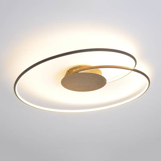 B-Ware Lindby Deckenlampe Deckenleuchte Led Joline Rost Braun Kunststoff Metall 74 Cm