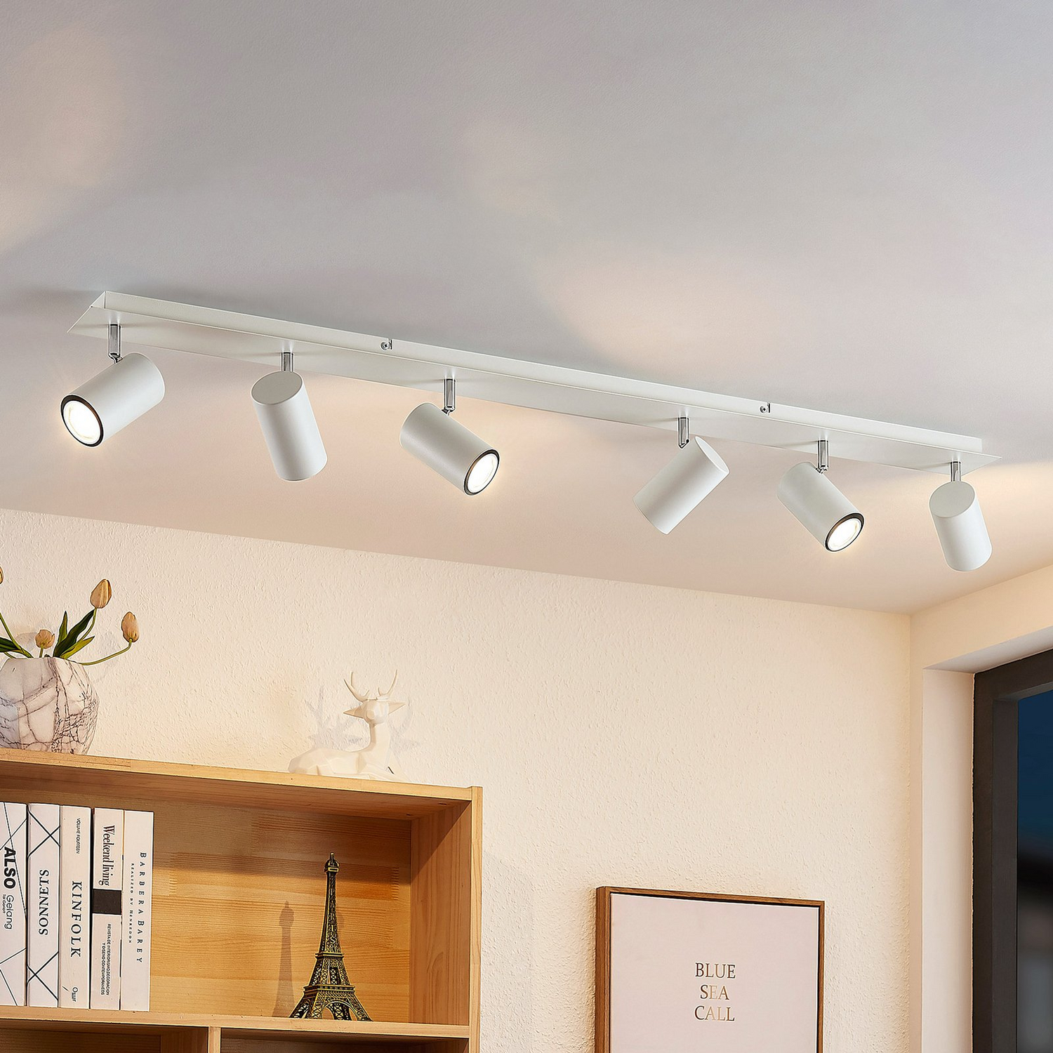 B-Ware Lindby Deckenstrahler Deckenspot Strahler Joffrey Weiß 6 Flammig Gu10 Led Lampe