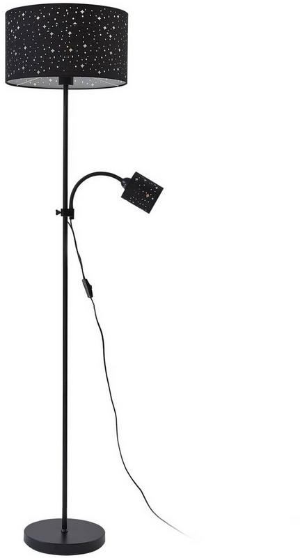 Lindby Stehleuchte Melanie Schwarz Stoff, ø 36 Cm Stehlampe Lampe Leuchte Spot B-Ware - 4251911797831
