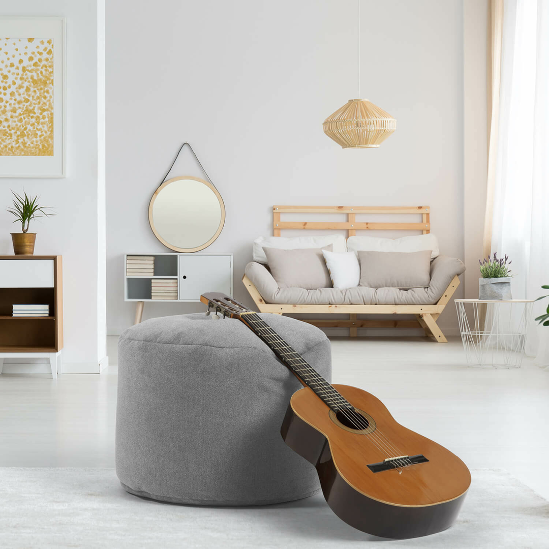 mokebo Pouf, Hocker o. Bodenkissen 60x40cm 'Der Ruhepouf' Sitzhocker rund & Fußh