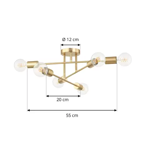 Lindby Aloria Deckenleuchte Deckenlampe Wohnzimmerlampe Lampe Leuchte Gold712 B-Ware