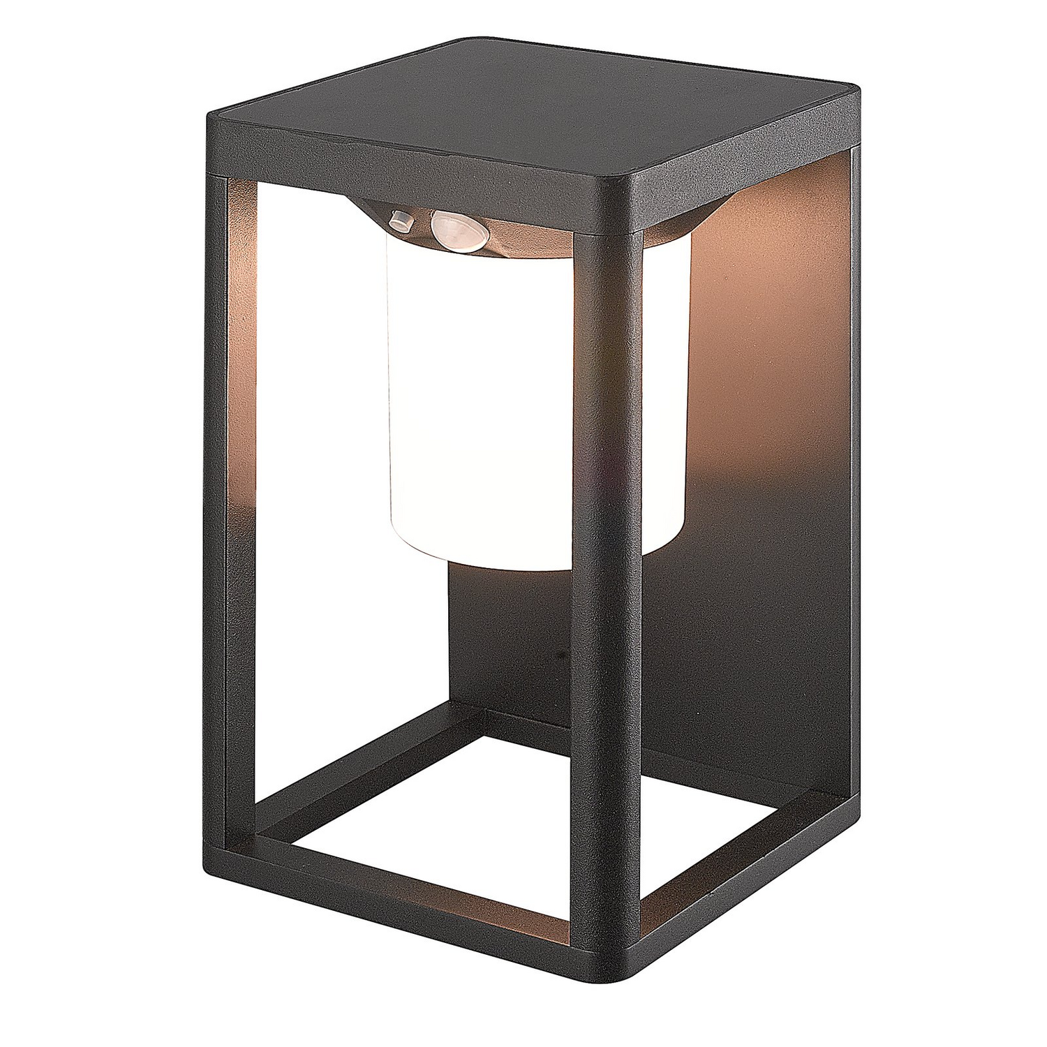 Lucande Led Solar Wandleuchte Tilena Schwarz Alu Sensor Wandlampe Lampe Leuchte B-Ware
